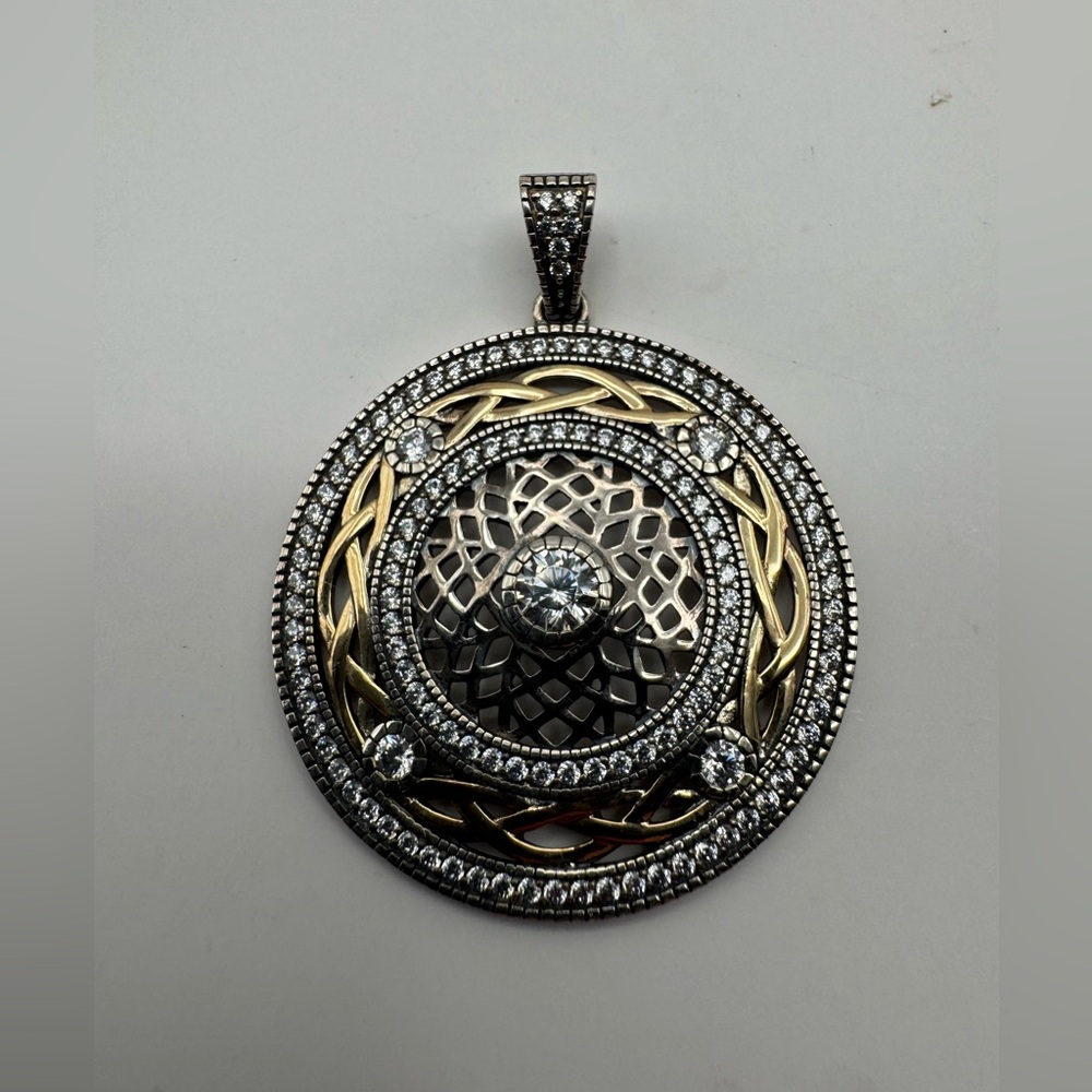 Keith Jack sterling silver w/ 10K Gold pendant - Picture 3 of 5